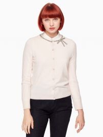 bow embellished cardigan at Kate Spade